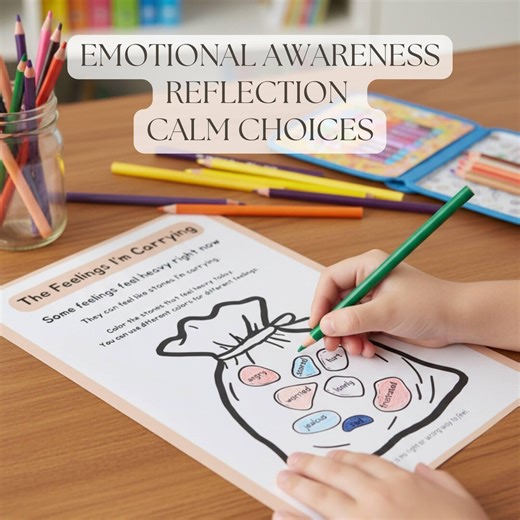 Feelings Reflection Worksheet, Kids Emotional Regulation, Calm Choices (printable PDF) - Etsy