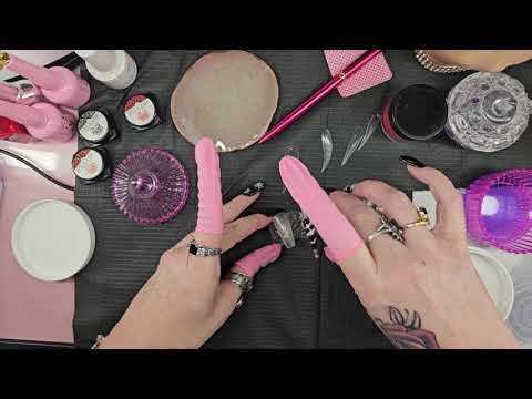 Dual Form Claw Nail Tips Applied With Acrylic Part 1.