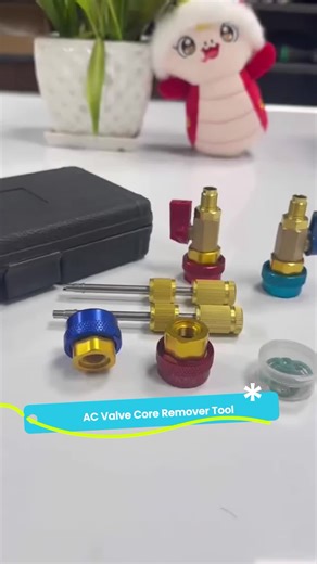 STSFTRN R134A R1234YF Valve Core Remover Tool, Air Conditioning Valve Core Remover Installer Tool Set for R134a R1234yf R22, High Low Pressure AC Valve Core Quick Remover Installer Tool (R134A/R1234YF)