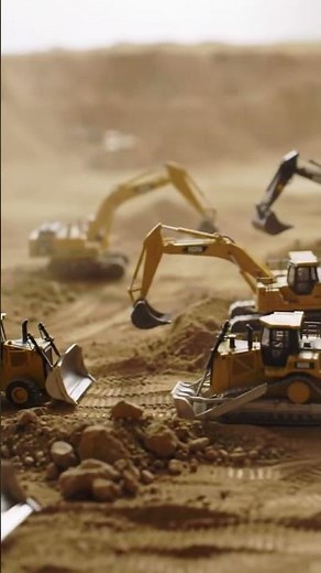 RC Bulldozers & Excavators: The Dusty Miniature Mining Site! 💨🚜