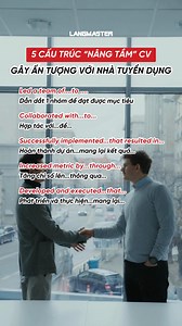 DỪNG VIẾT CV theo lối mòn! Xem ngay 5 cấu trúc tiếng Anh giúp bạn "h.ack" CV và ghi điểm tuyệt đối trong mắt nhà tuyển dụng. #tienganhgiaotiep #Langmaster #tienganhgiaotiepLangmaster | Học tiếng Anh Langmaster