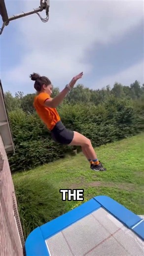 Girl’s Window To Trampoline Jump