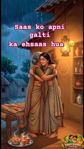 Saas Ko Apni Galti Ka Ehsaas Hua | Saas Bahu Story #cartoon #shorts #rain