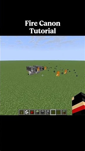 Fire Canon Tutorial ☠️#minecraft#minecraftshorts#minecraftbuilding