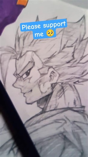 I draw Gogeta 🔥 | quick sketch | #shorts #animedrawing #drawing #anime