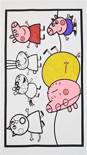 Peppa Pig Drawing and Coloring for Kids, 441 #drawing #peppapig #peppapigcoloring #peppapigdrawing