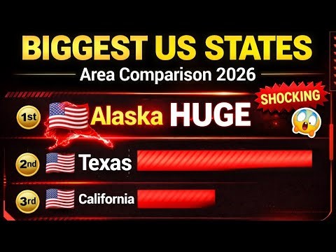 US States Size Comparison 2026 | 50 Us States