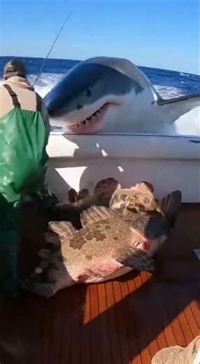 The Wake Exploded—Stonefish Flood the Deck, Then the Shark Hits😱