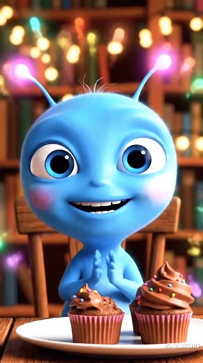 Alien trying chocolate cup cake !! 🧁 #viral #alienseries #fyp