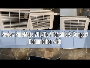 Review PureMate 20L/Day Portable & Compact Dehumidifier with 6.5 Litre Tank Capacity, Digital Displa