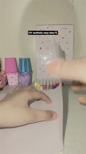 DIY aesthetic easy dairy 💐#short#craft#dairy
