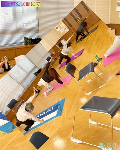 茶屋町あいヨガは、障害者と健常者のミックスクラス🤝全盲の方にとっては、耳で誘導を聞きながら滑らかに動くことは、体だけでなく脳の体操とリフレッシュも同時進行します。