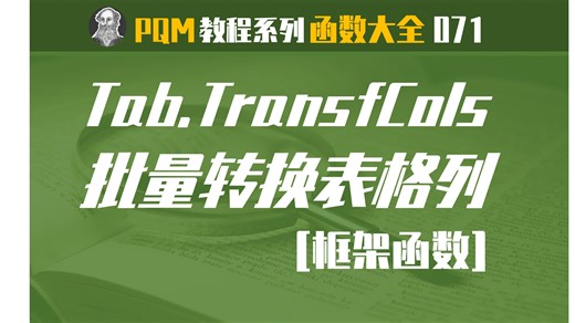 PowerQuery函数大全 | 071 Table.TransformColumns函数：转换表格列数据