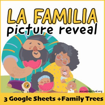Family / La Familia Picture Reveal for Google Sheets - Spanish