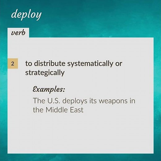 Deploy | meaning of Deploy