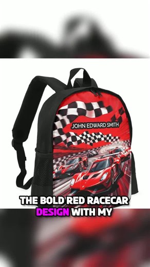 Personalized Race Car Backpack: 13" Durable School Bag for Kids - Etsy
