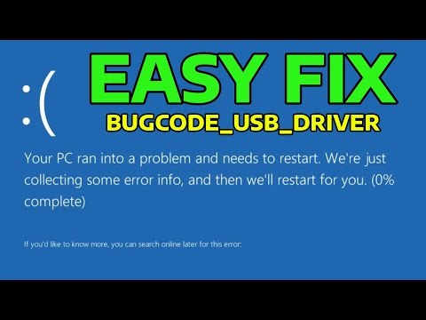 How To Fix BSOD BUGCODE_USB_DRIVER Blue Screen Error