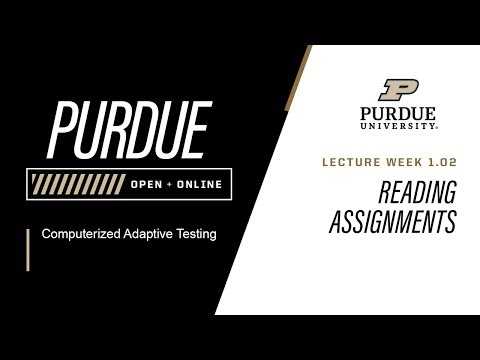Computerized Adaptive Testing | L1.2 Reading Assignments | Purdue University