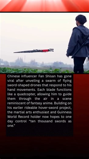 Chinese Influencer Controls a Swarm of Flying Swords