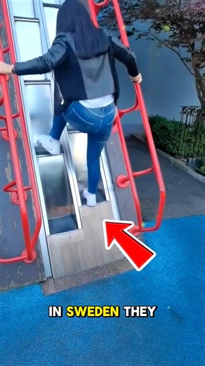 Life In Lines on Instagram: "Advanced Vertical Transportation Systems for Modern Urban Spaces The Rhythm Elevator in Sweden is a fascinating architectural experiment that blends kinetic art with functional engineering. Unlike a traditional escalator, this "split" staircase requires users to actively engage with its oscillating motion. By forcing a rhythmic side-to-side step, the design transforms a mundane commute into a physical puzzle, testing the user's coordination and timing. #EngineeringMa