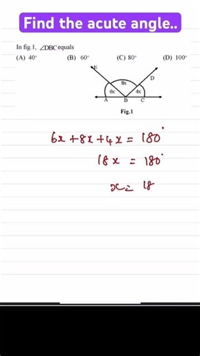 Find the acute angle