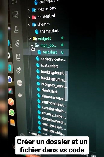 Créer un fichier et dossier dans vs code astuce