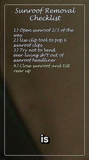 E30 Sunroof Removal Process (Step by Step Instructions)