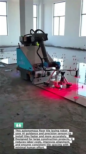 AI Robot Installs Floor Tiles Automatically | Smart Construction Technology in Action