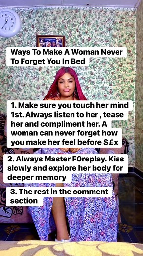 Ways to make a woman never to forget you on bed | Precious promise