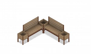 DIY Corner Bench With Planter Boxes Build Plans - Etsy