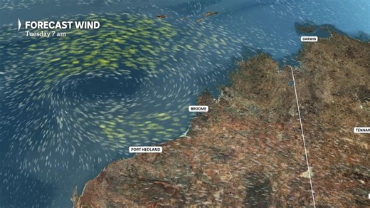Low pressure system gradually strengthens