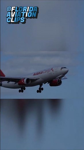 ✈️ Avianca Airbus A330 Cargo Plane Closeup Landing at Miami Int'l Airport │ Plane Spotting in 4K