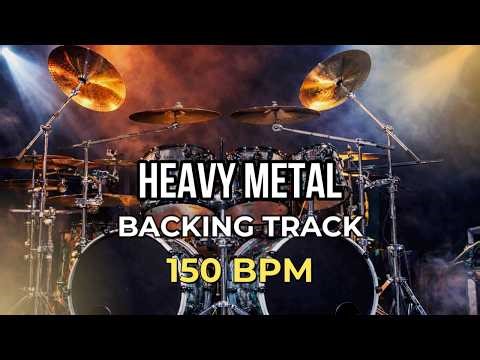 Heavy Metal Drum Backing Track 150 BPM | Powerful Metal Jam
