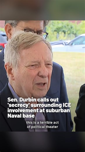Naval Station Great Lakes, a suburban military base, could be used to assist ICE operations as part of an immigration crackdown in Chicago. At a press conference today, Senator Durbin called out 'secrecy' from the Department of Homeland Security surrounding this plan. #dickdurbin #greatlakes #ice #immigration #dhs #kristinoem | NBC Chicago