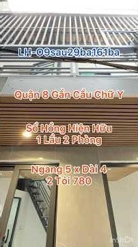 Nhà Mặt Tiền Hẻm Rộng Rãi| Sổ Hồng Riêng 2 Phòng Ngủ| 5mx4m Quận 8 Gần Cầu Chữ Y| 2Ty78