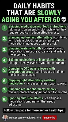 8 Daily Habits That Are Slowly Aging You After 60 #seniorhealth