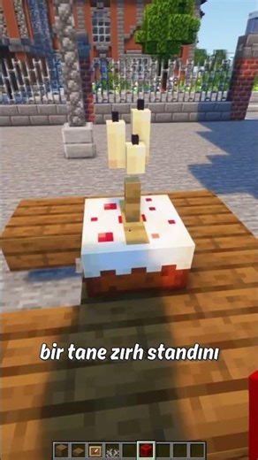 How to Make a Realistic Birthday Cake in Minecraft?! #shorts #minecraft