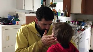 The Slap Game: This might look scary from the outside, I was unsure the first time I saw this played, but listen to his laughs. Many years ago I saw a video of father and son playing this very intensely and I was pretty shocked I wasn't sure if it was good roughhousing or some bizarre child abuse, but the kids reaction was so purely positive the seeming violence of the situation had to be misleading. Some time later my niece slapped my while sitting in my lap and I remember very clearly thinking