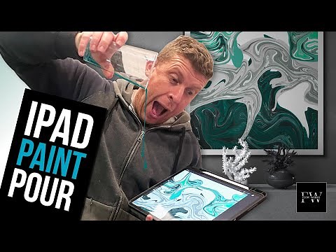 How to make Digital Abstract Art - Acrylic Pour on my iPad Pro