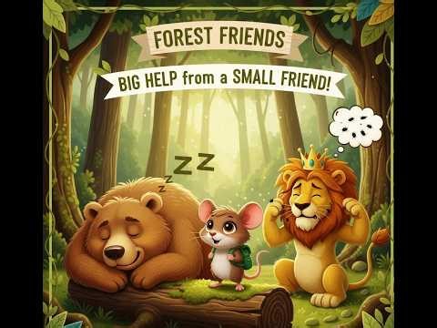The Lion, The Mouse, and The Sleepy Bear | Bedtime Stories for Kids