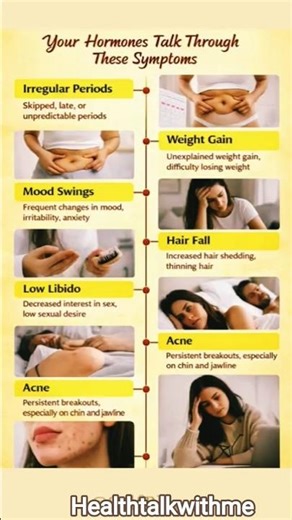 Your hormones talk through these symptoms.you never ignore hormonal imbalance#hormones