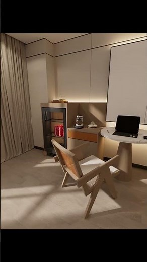 Modern Hotel Room Design: Sleek & Functional Custom Furniture.