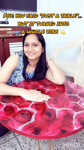 Turning alcohol ink into blooming gulab art 🌹✨#art #resinart #resintable #diy #howto #craft