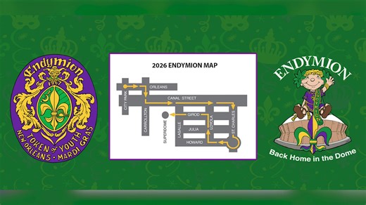 #INTERVIEW: Endymion is set to roll through the streets of New Orleans on Valentine’s Day! The parade kicks off at 4PM on Orleans Avenue during Samedi Gras. Krewe member Vincent “Tiny” Lagattuta says more than 1 million people are expected along the route. Massive LED-lit floats, confetti, and the 300-foot Pontchartrain Beach float will light up the night, followed by the Superdome Extravaganza with Gwen Stefani and Blake Shelton. 🔗Details share below. | Sydney Simone