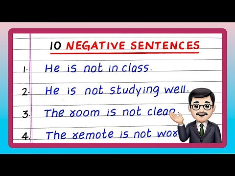 10 Negative sentences | Examples of Negative Sentences