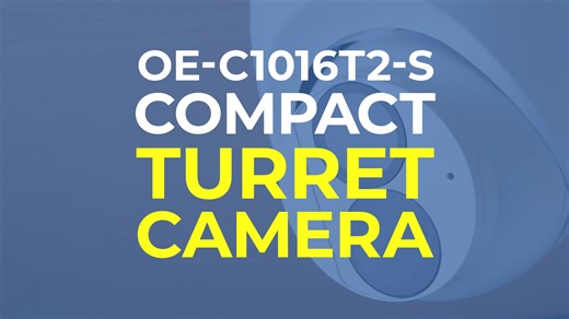 Introducing the OE-C1016T2-S 2MP Mini Turret Camera with Analytics