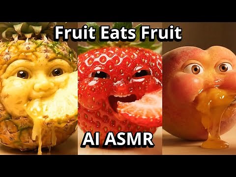 Fruit Eating Fruit AI ASMR | Niche Fruit Compilation