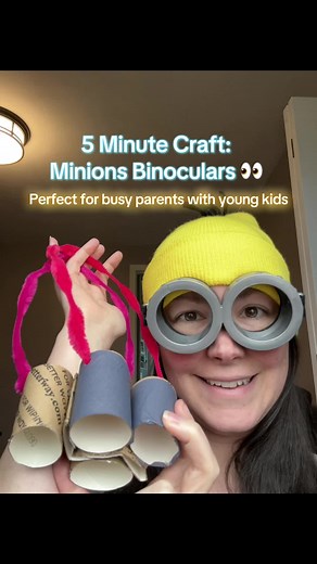 DIY Minion Binoculars: Easy 5-Minute Craft with Toilet Paper Rolls