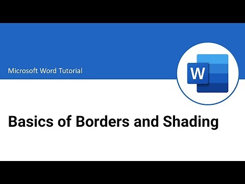 Basics of Borders and Shading | MS Word Tutorial