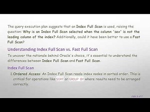 Understanding Index Full Scan and Fast Full Scan in Oracle for GROUP BY Queries